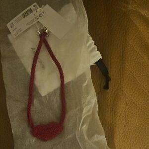 & Other Stories Savior Collection Red Beaded Lip Choker